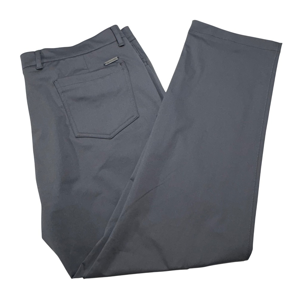 Twillory Performance Pants Mens 38x30 Grey Tailored Fit Stretch Non-Iron Chino